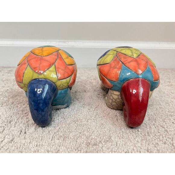 Raku Pottery Set of Amarillos Handmade in South Africa Figurine - Picture 5 of 9